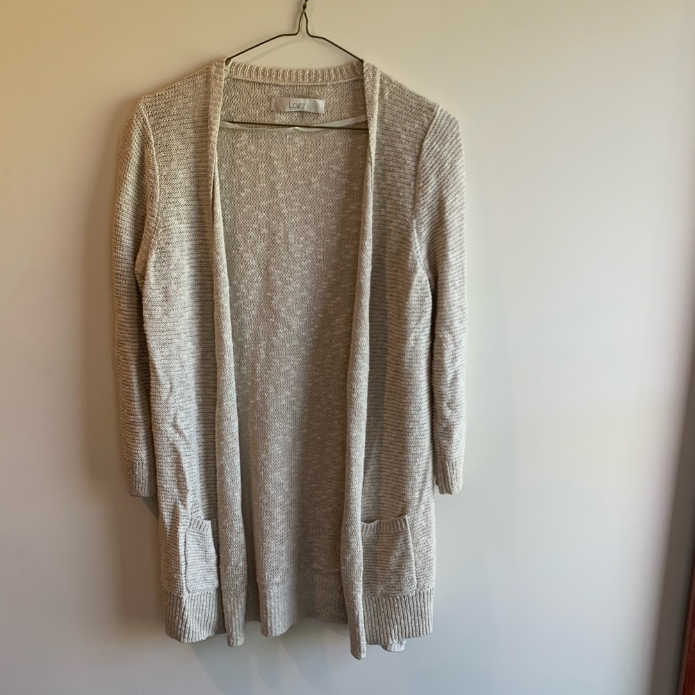 LOFT linen cardigan